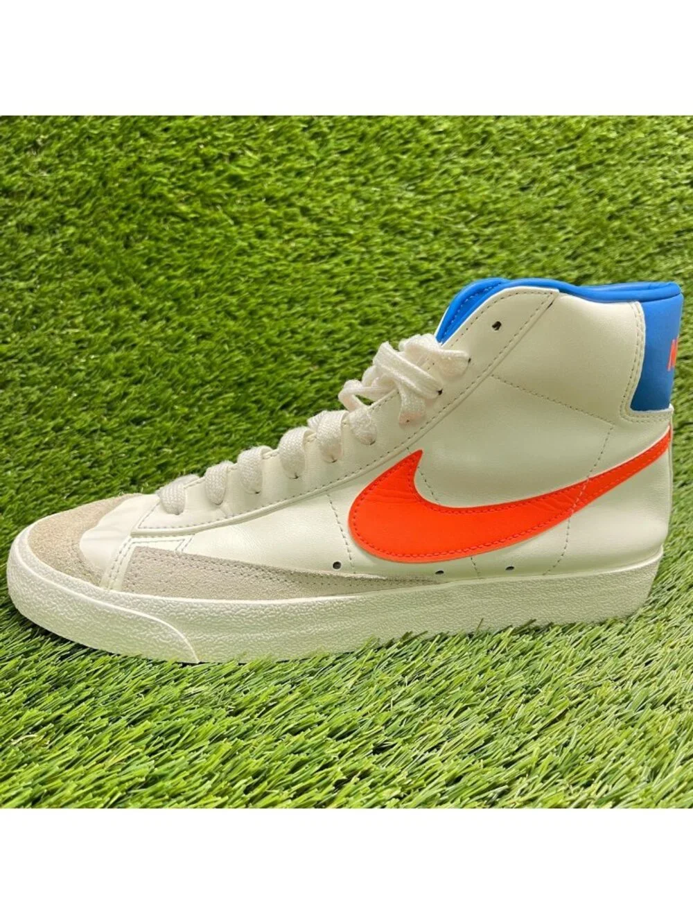 Nike Blazer Mid '77 Sail Total Orange Womens Size 9.5 Athletic Shoes Sneakers